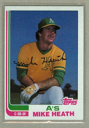 1982 Topps Baseball #318 Mike Heath A's Pack Fresh