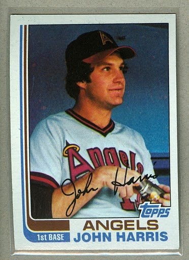 1982 Topps Baseball #313 John Harris Angels Pack Fresh