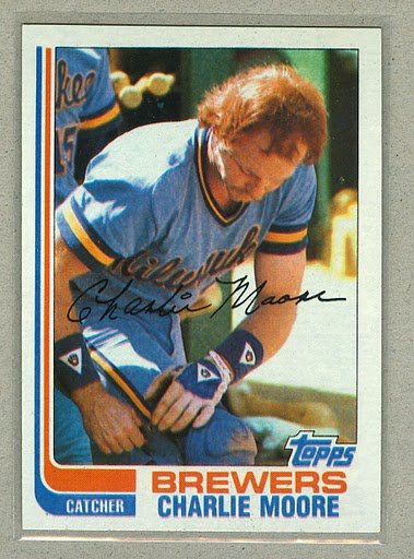 1982 Topps Baseball #308 Charlie Moore Brewers Pack Fresh