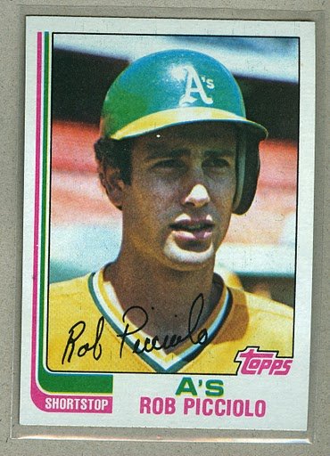 1982 Topps Baseball #293 Rob Picciolo A's Pack Fresh