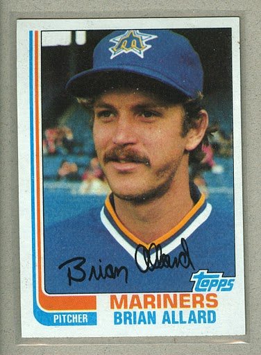 1982 Topps Baseball #283 Brian Allard Mariners Pack Fresh