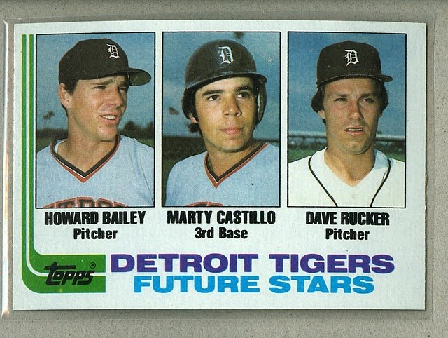 1982 Topps Baseball #261 Bailey/Castillo/Rucker RC Tigers Pack Fresh
