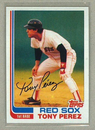 1982 Topps Baseball #256 Tony Perez Red Sox Pack Fresh