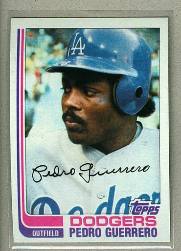 1982 Topps Baseball #247 Pedro Guerrero Dodgers Pack Fresh