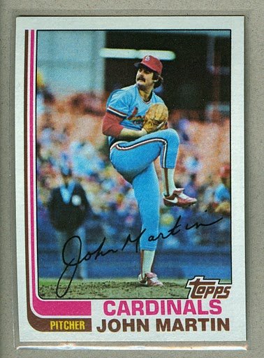 1982 Topps Baseball #236 John Martin RC Cardinals Pack Fresh