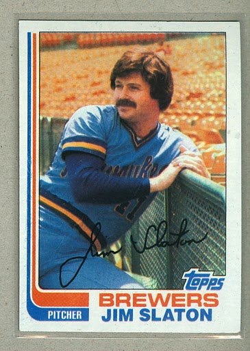 1982 Topps Baseball #221 Jim Slaton Brewers Pack Fresh