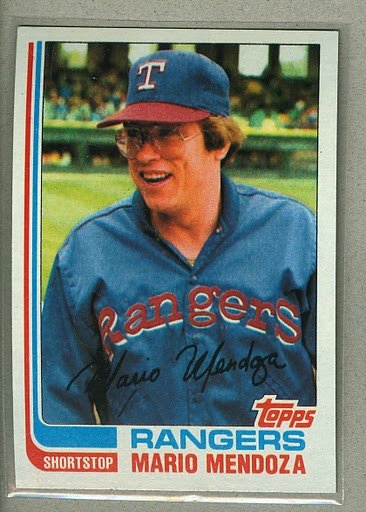 1982 Topps Baseball #212 Mario Mendoza Rangers Pack Fresh