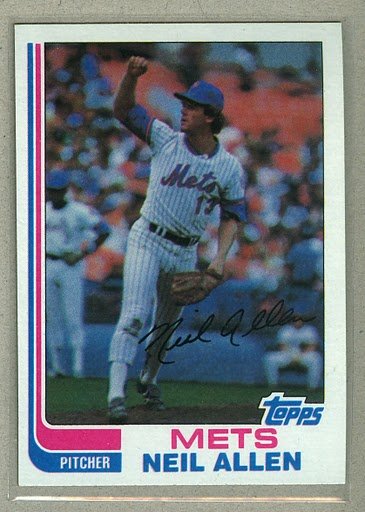 1982 Topps Baseball #205 Neil Allen Mets Pack Fresh