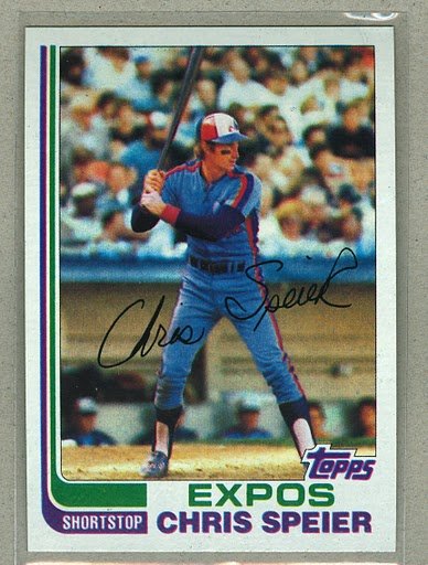 1982 Topps Baseball #198 Chris Speier Expos Pack Fresh