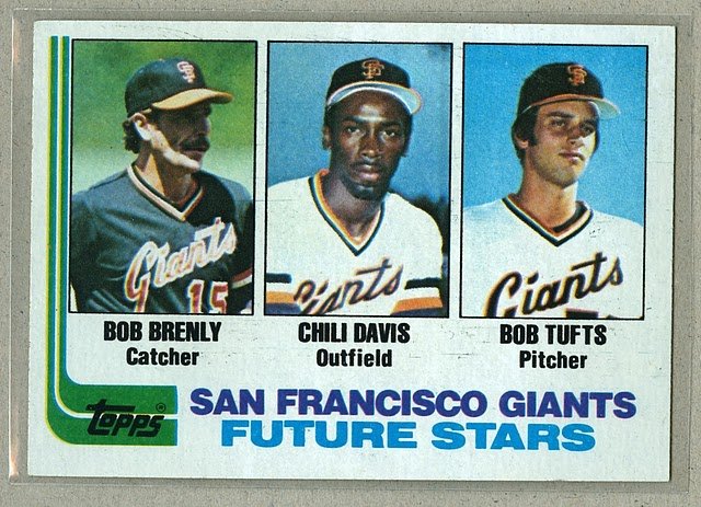 1982 Topps Baseball #171 Brenly/Davis/Tufts RC Giants Pack Fresh