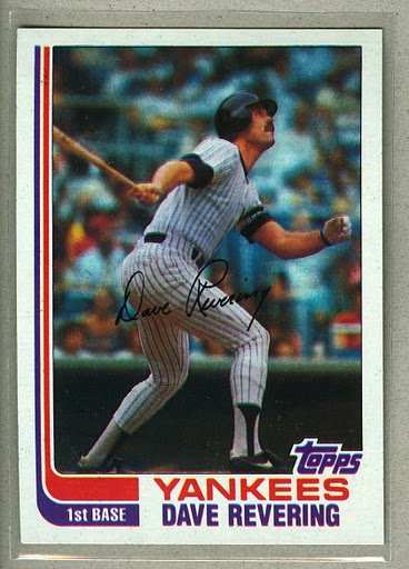 1982 Topps Baseball #109 Dave Revering Yankees Pack Fresh