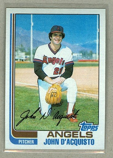 1982 Topps Baseball #58 John D'aquisto Pack Fresh