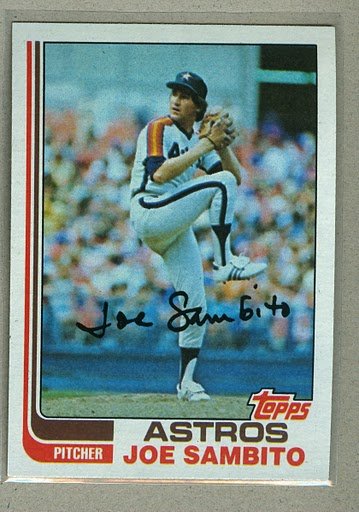 1982 Topps Baseball #34 Joe Sambito Astros Pack Fresh