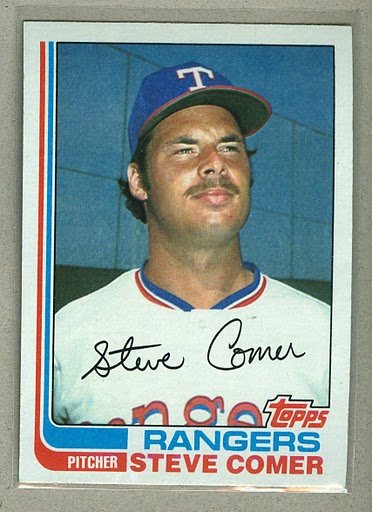 1982 Topps Baseball #16 Steve Comer Rangers Pack Fresh