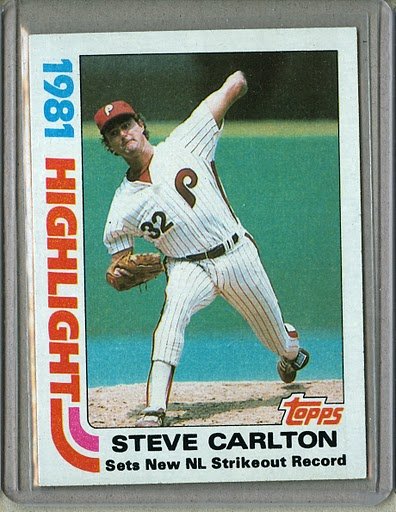 1982 Topps Baseball #1 Steve Carlton Phillies Pack Fresh