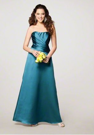 FB0015 Sweetheart A-line Floor-length Satin Bridesmaid Dress