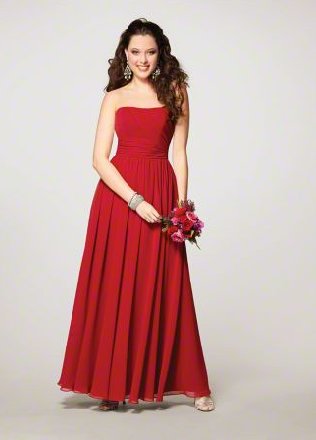 FB0017 Sweetheart A-line Floor-lengh Chiffon Bridesmaid Dress