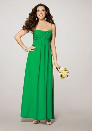 FB0023 Spaghetti Strap A-line Floor-lengh Chiffon Bridesmaid Dress