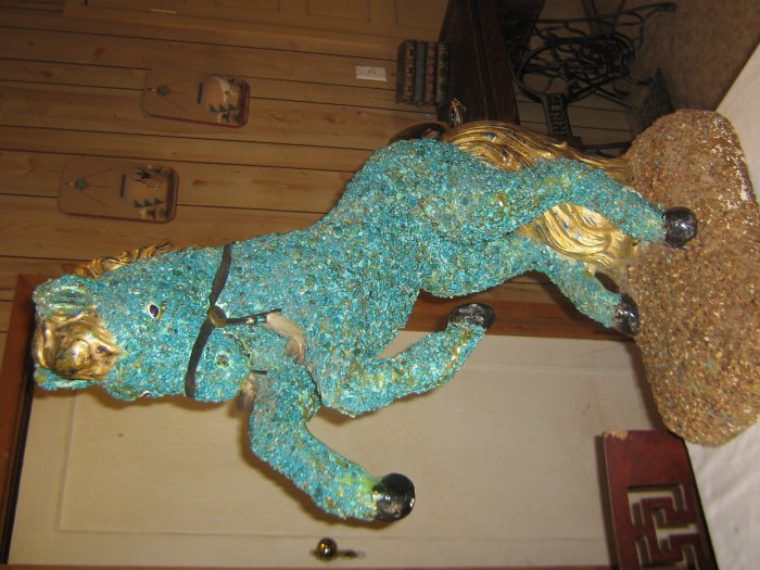 Turquoise Horse Statue