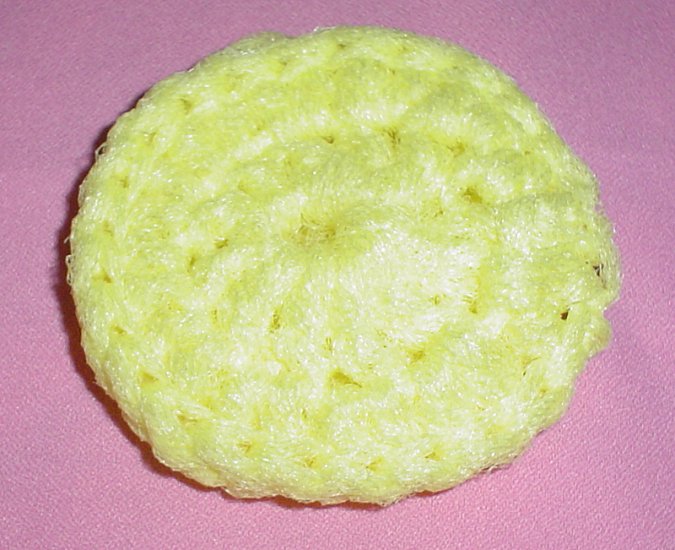 Yellow Crocheted Pot Scrubber Scrubbie Scrubby