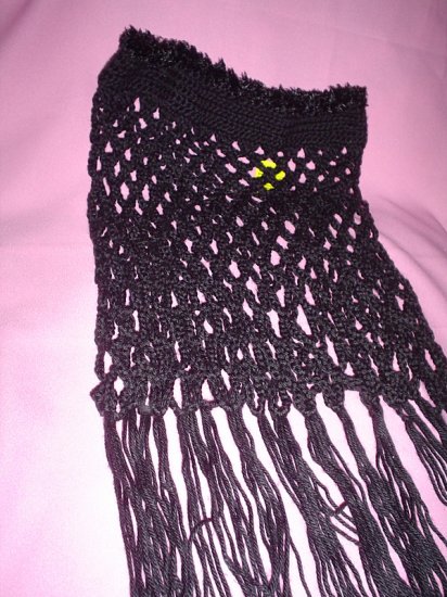 Lacey Black Poncho for Girl with fur