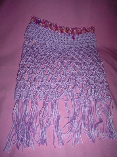 Lacey Lilac Purple Poncho for Girl with fur