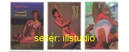 Steve Woron's Bikini SWIMSUITS & MERMAIDS 3 MAIL-IN Specialty Cards~SIGNED~!