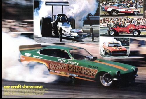 Vintage KOSTY IVANOF's BOSTON SHAKER Vega 1973 Racing Photo Page Spread +FREE Ad