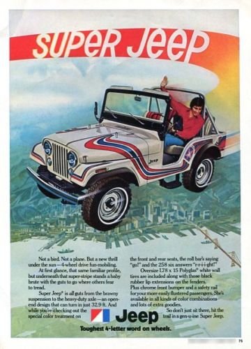 Vintage JEEP "Toughest 4 Letter Word" 1973 Racing Advertisement +FREE Ad!