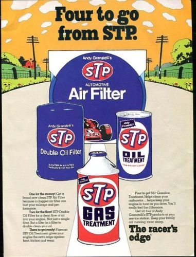 Vintage FOUR to GO FROM STP 1973 Racing Advertisement +FREE Ad!
