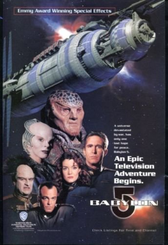 BABYLON 5 Original Trimmed Paper TV Series Advertisement 1993 Bruce Boxleitner