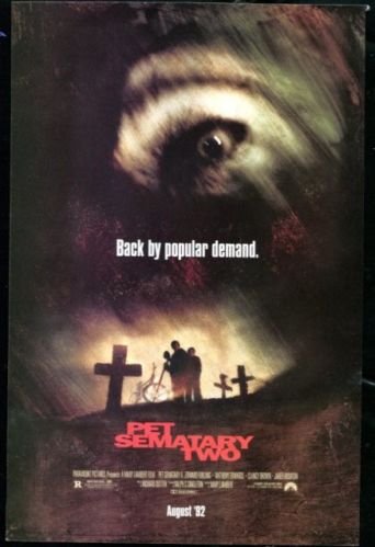 PET SEMATARY 2 Original Trimmed Paper Movie Advertisement 1992 Anthony Edwards