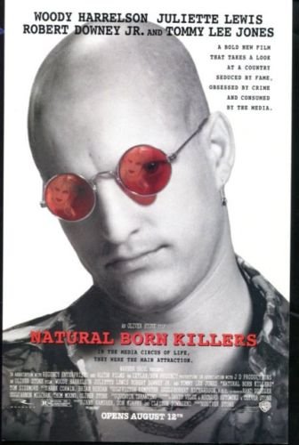 NATURAL BORN KILLERS Original Trimmed Paper Movie Advertisement 1994 Harrelson