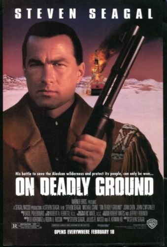 ON DEADLY GROUND Original Trimmed Paper Movie Advertisement 1993 Steven Seagal