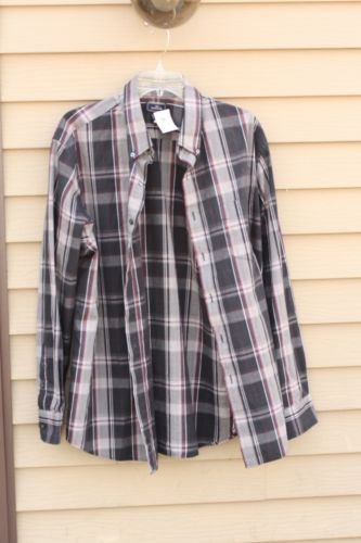 Men's Dockers XL Extra-Large Plaid Multi-Color Sleeve Shirt