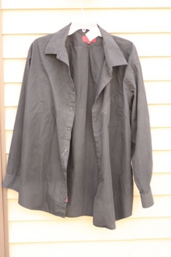 Men's BERGAMO NEW YORK FITTED XXL BLACK Long-Sleeve Shirt