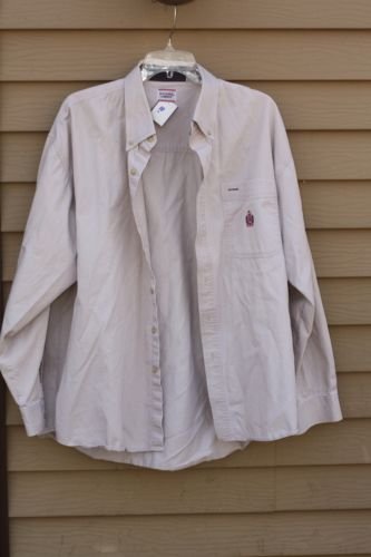 Men's BUGLE BOY 100% Cotton XXL Light Tan/Khaki Shirt