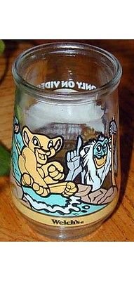DISNEY LION KING II *RARE* Jelly Jar Illustrated Glass #1~rare