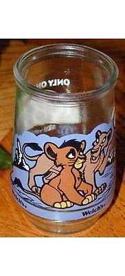 DISNEY LION KING II *RARE* Jelly Jar Illustrated Glass #2~NEW Mug