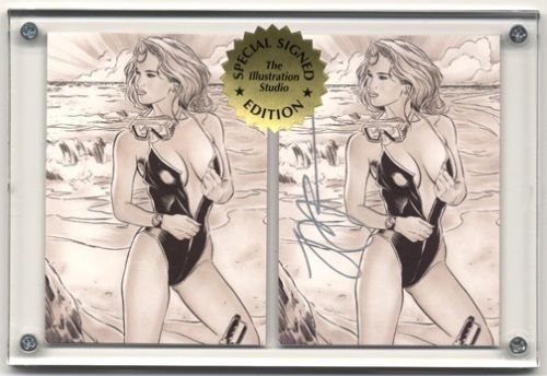 Signed Steve Woron James Bond Skin Diver Trading Cards Screwdown Holder