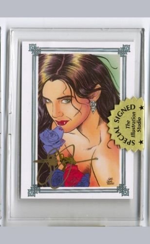 Steve Woron's Vampire Terminal Rose Card Signed in Screwdown Holder