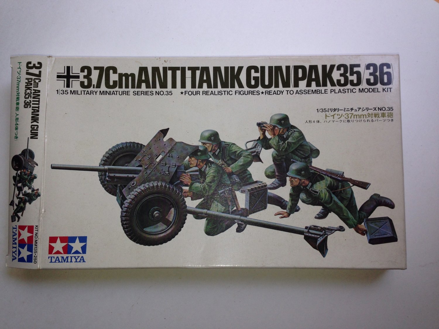 Tamiya 35035 1 35 3.7cm Anti-tank Gun Pak 35 36 Ww2