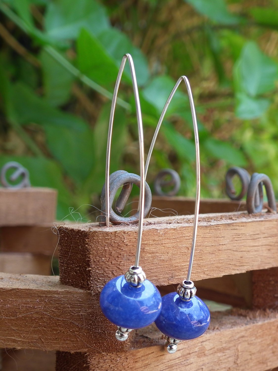 *SOLD* Blue Jade Earrings