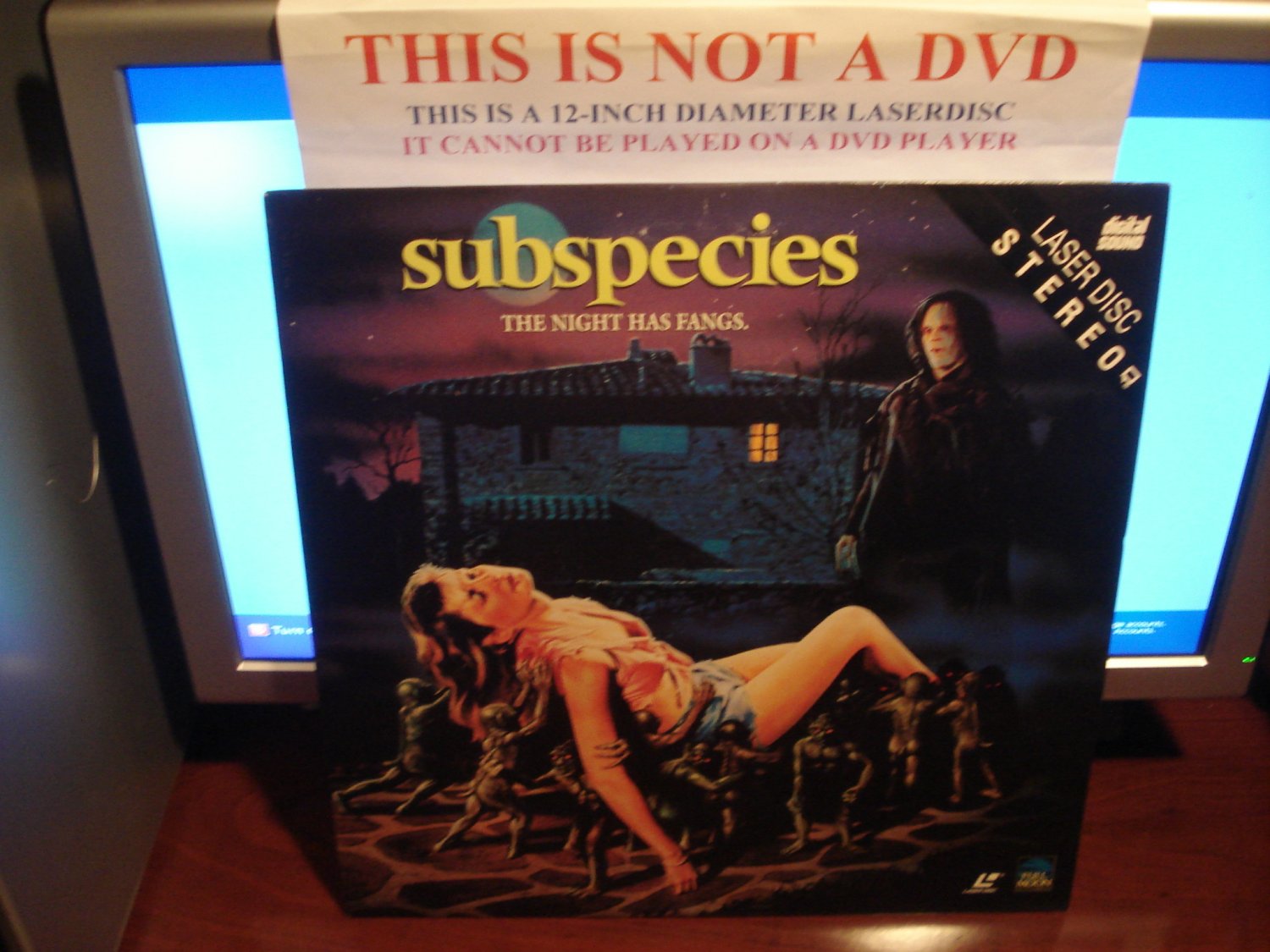 Laserdisc SUBSPECIES: THE NIGHT HAS FANGS 1991 Full Moon Entertainment FS Rare Horror LD