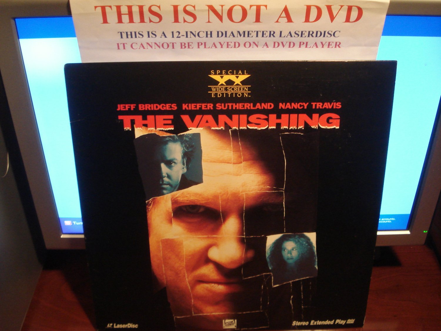 Laserdisc THE VANISHING 1993 Jeff Bridges Lot#2 SWE LD