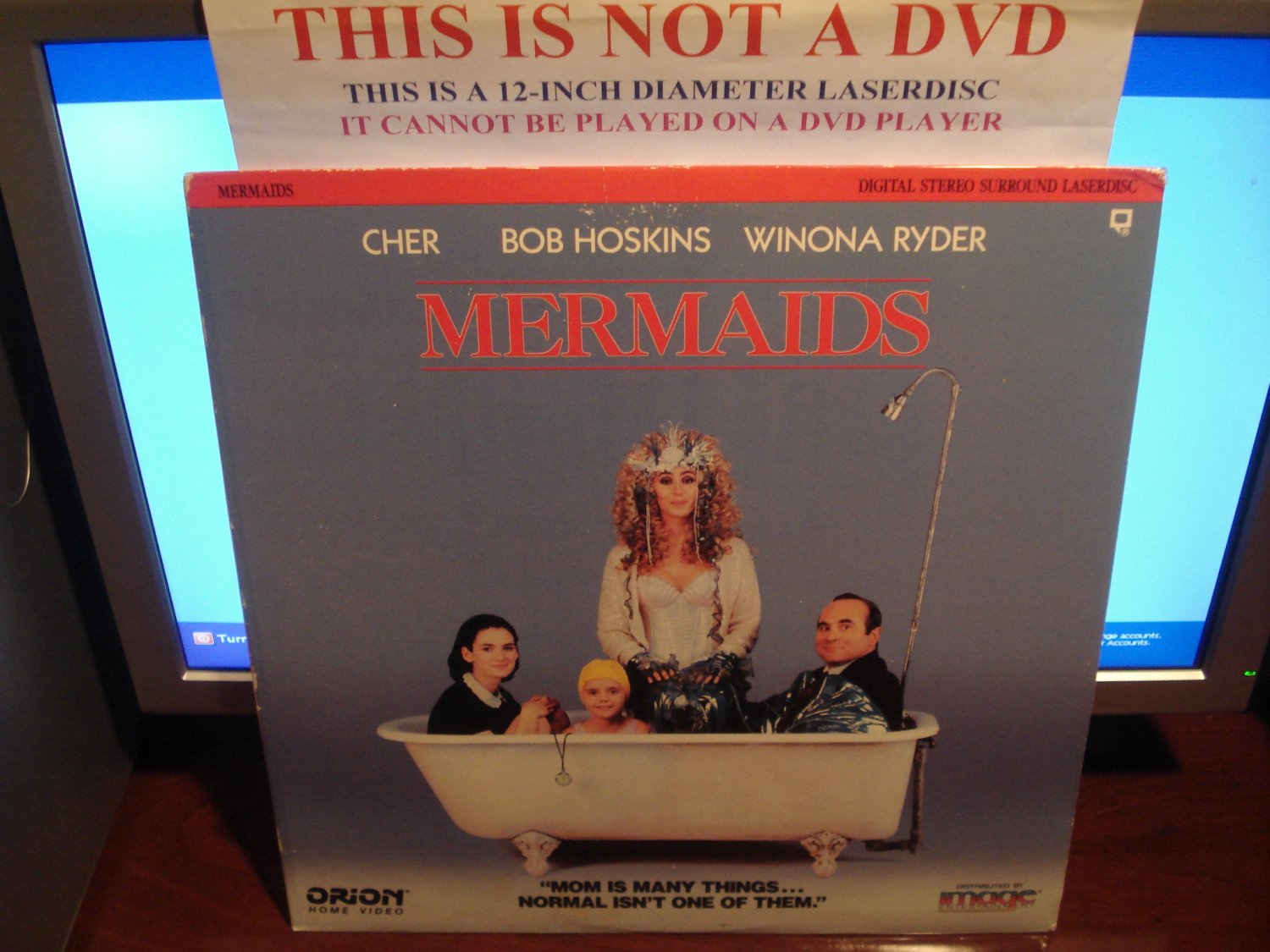 Laserdisc MERMAIDS 1990 Bob Hoskins Winona Ryder FS LD