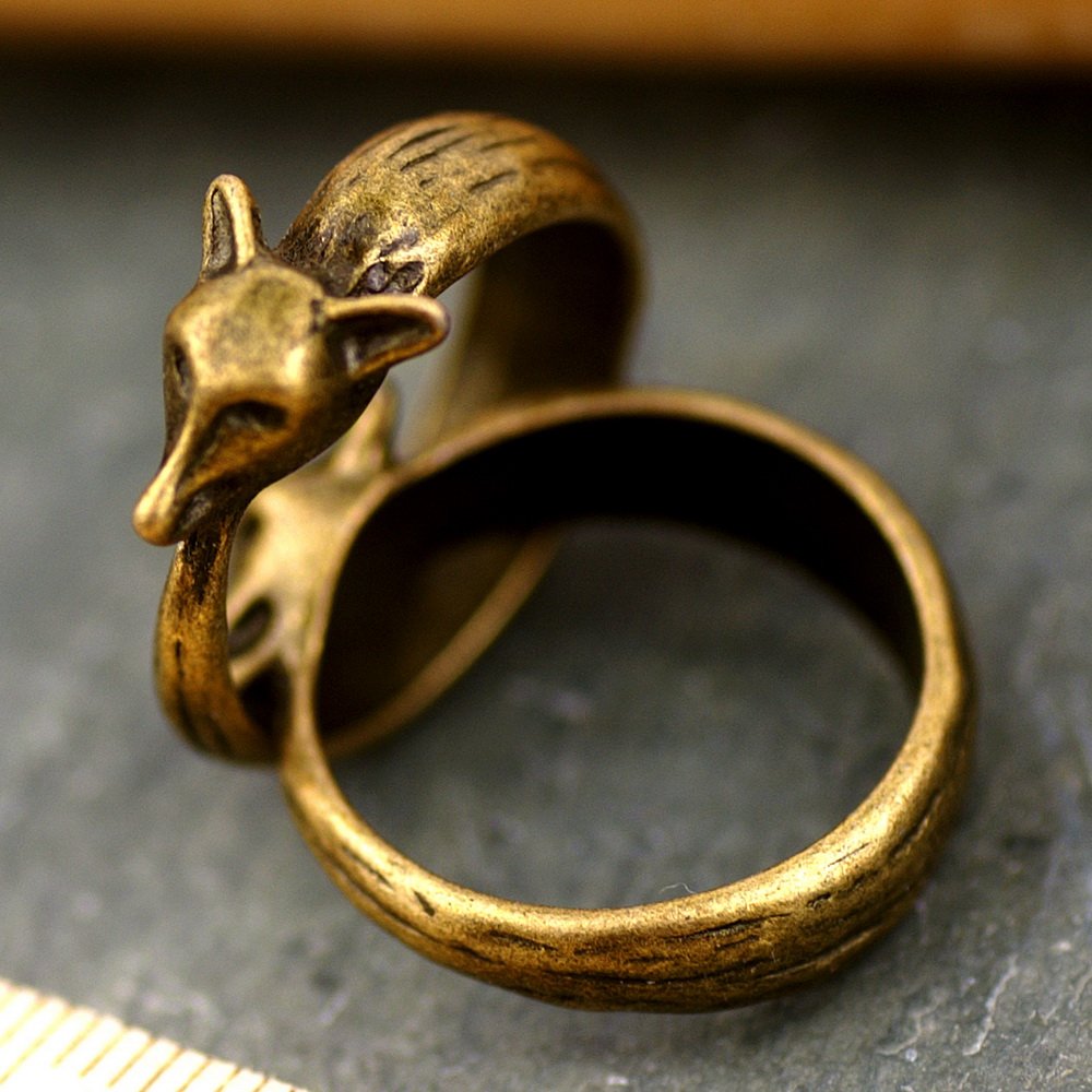 Cute Foxy Vintaged Bronze Fox Ring Accessorize d03