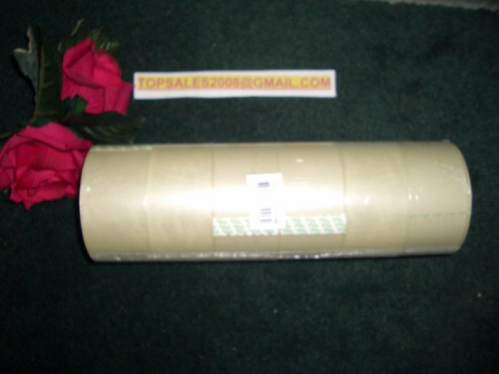 6 ROLLS CLEAR PACKING TAPE 2" x 55 YARDS.