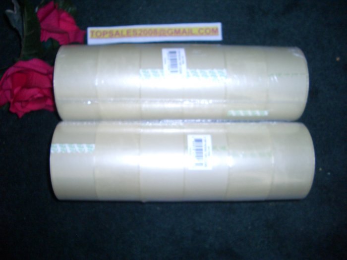 12 ROLLS CLEAR PACKING TAPE 2" x 55 YARDS.