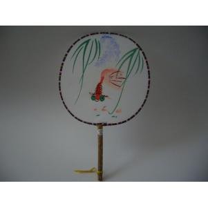 SILK PADDLE FANS ~~ GOLD FISH